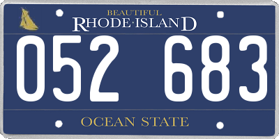 RI license plate 052683