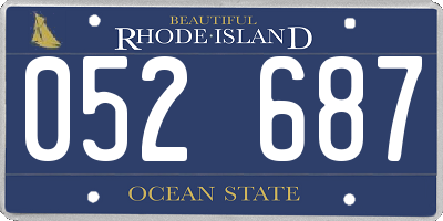 RI license plate 052687