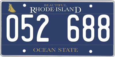RI license plate 052688