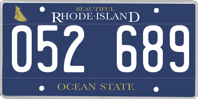 RI license plate 052689