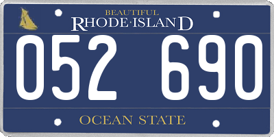 RI license plate 052690