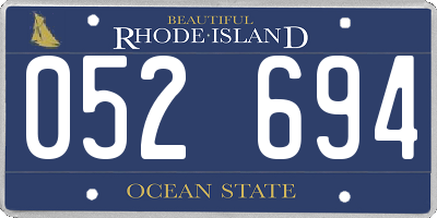 RI license plate 052694