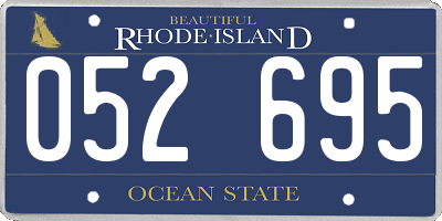 RI license plate 052695