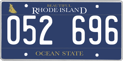 RI license plate 052696