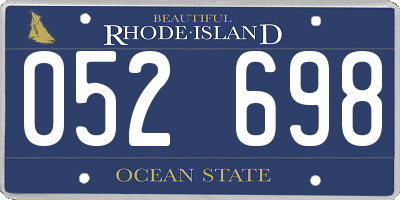 RI license plate 052698