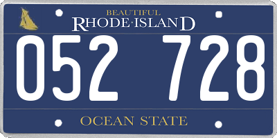 RI license plate 052728