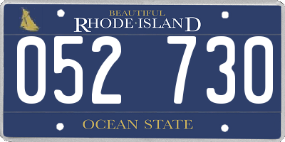 RI license plate 052730