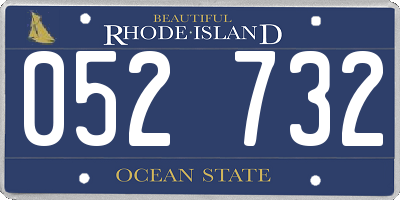 RI license plate 052732