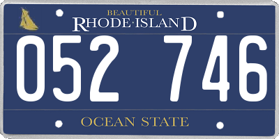 RI license plate 052746