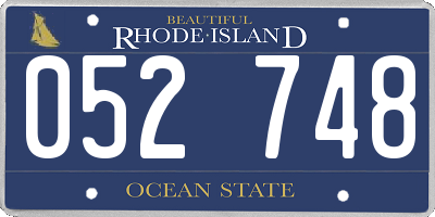 RI license plate 052748
