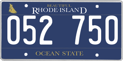 RI license plate 052750