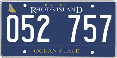 RI license plate 052757