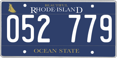 RI license plate 052779