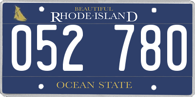 RI license plate 052780