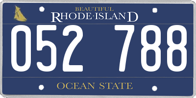 RI license plate 052788