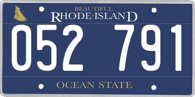 RI license plate 052791