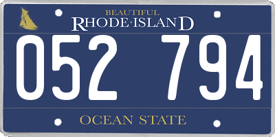 RI license plate 052794