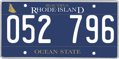 RI license plate 052796