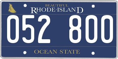 RI license plate 052800