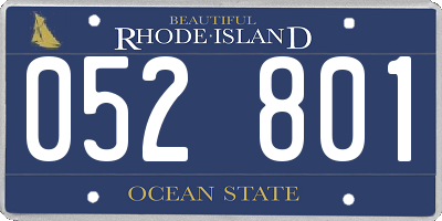 RI license plate 052801