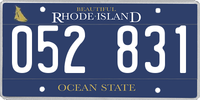RI license plate 052831