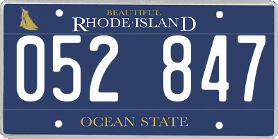RI license plate 052847