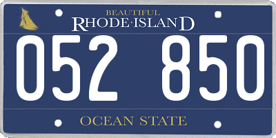 RI license plate 052850