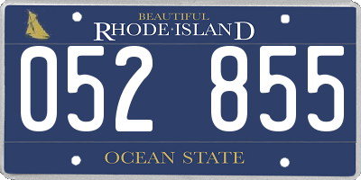 RI license plate 052855