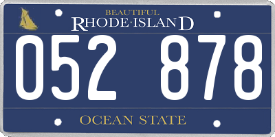 RI license plate 052878