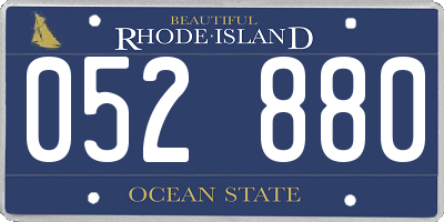 RI license plate 052880