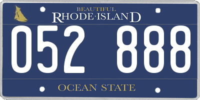 RI license plate 052888