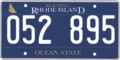 RI license plate 052895