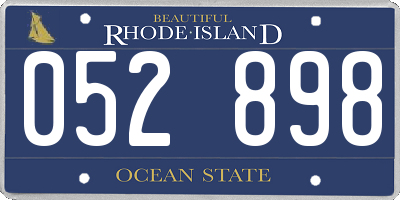 RI license plate 052898