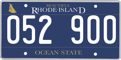 RI license plate 052900