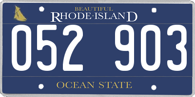 RI license plate 052903