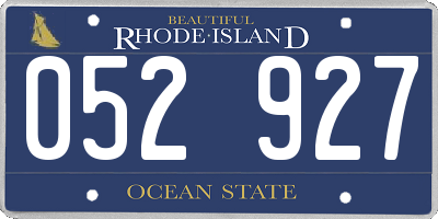RI license plate 052927