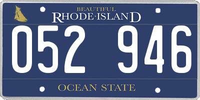 RI license plate 052946