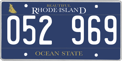 RI license plate 052969
