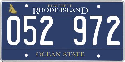 RI license plate 052972