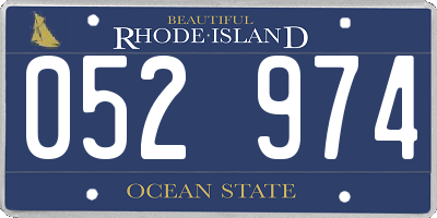 RI license plate 052974