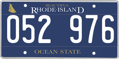 RI license plate 052976