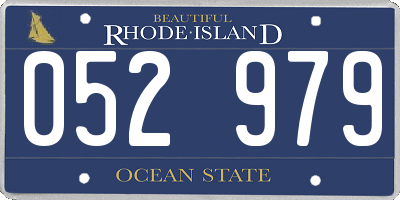 RI license plate 052979