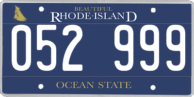 RI license plate 052999