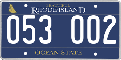 RI license plate 053002
