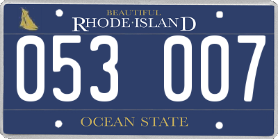 RI license plate 053007