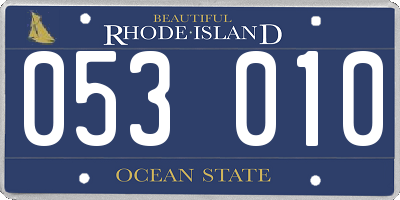 RI license plate 053010