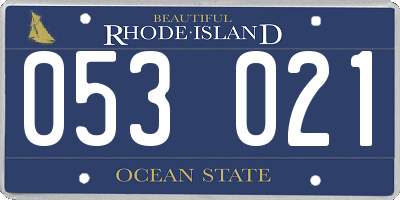RI license plate 053021