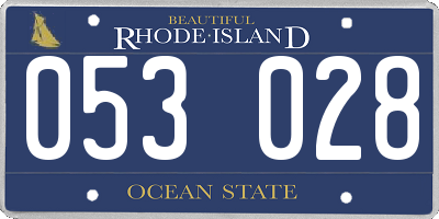 RI license plate 053028