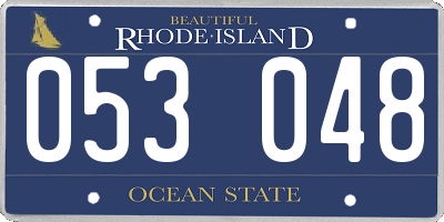 RI license plate 053048