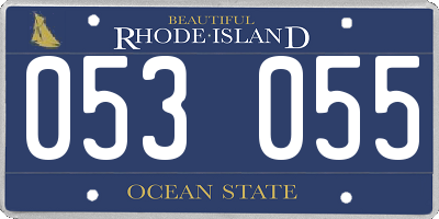 RI license plate 053055